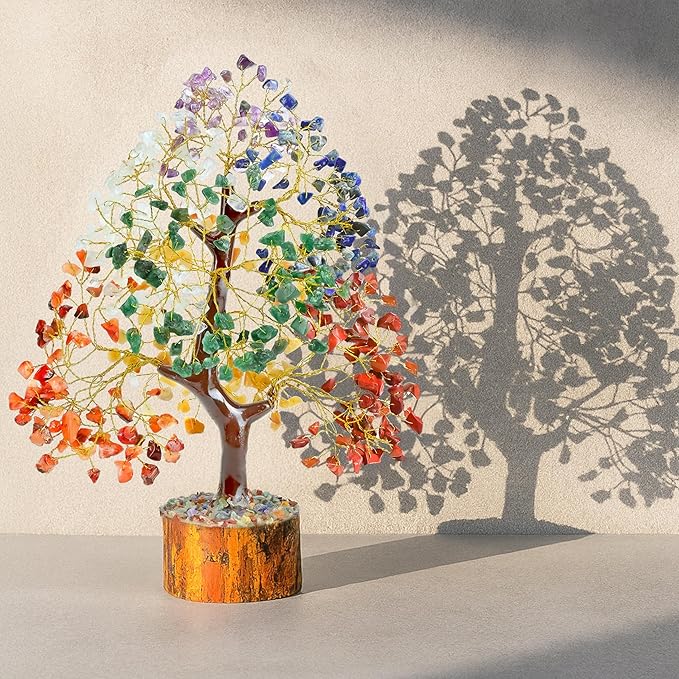 Seven Chakra Crystal Tree Birthday Gifts for Women, Healing Crystal Tree of Life Sister Birthday Gifts Room & Home Decor Gift for Mom Her Positive Energy New Home House Warming Gift Women Unique