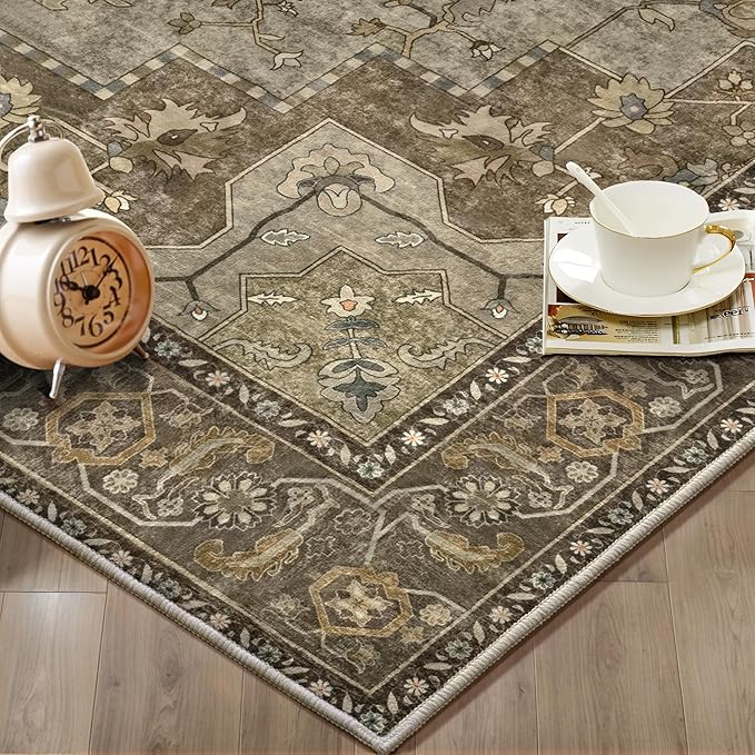Ciicool Washable Runner Rug Non Slip, 2'x5' Hallway Rug Vintage Kitchen Rugs Carpet Runners for Hallways Bedroom Laundry Bathroom Decor
