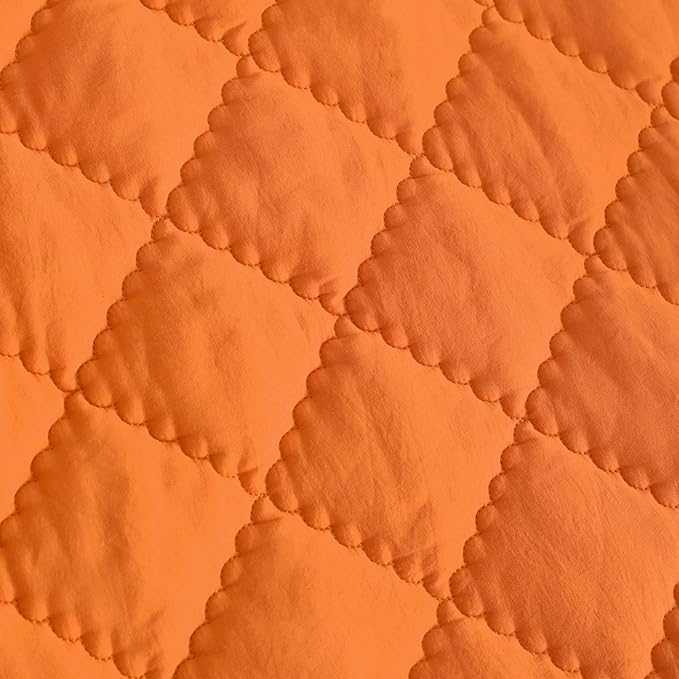 NTBAY Down Alternative Oversized Toddler Comforter, Super Soft and Warm Solid Color Baby Crib Quilted Blanket, 43x60 inches, Orange