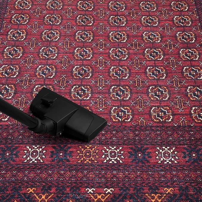 Keen Home Design 2x7 Rug - Machine Washable Runner Rug with Non-Slip Backing, Ideal for Hallway, Entryway, Kitchen, Laundry Room - Vintage, Easy Clean, Durable, Low Pile Rug - (2'6" x 7')