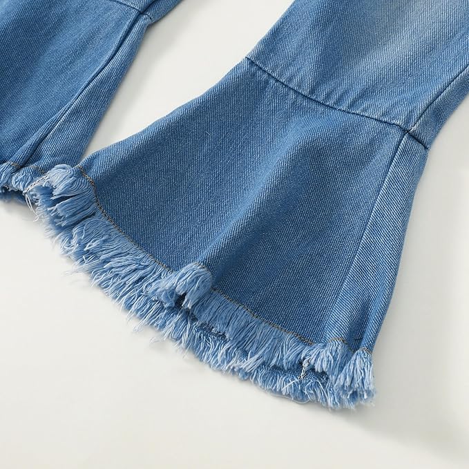Mioglrie Toddler Girl Clothes Little Girl Denims Outfits Jeans Pants Set Little Baby Toddler Baby Clothes for Girl