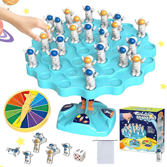 Astronaut Balance Game，Balance Board Game，Two-Player Balanced Tree Board Game, Montessori Astronaut Balance Tree Educational Toys, Children Desktop Gift for Boys Girls