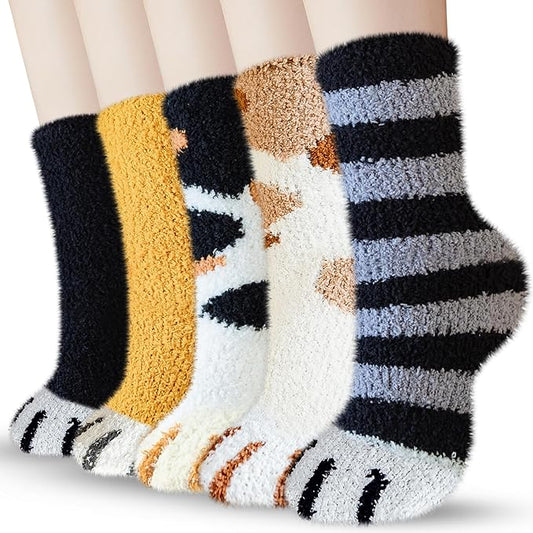 TEHOOK Warm & Cozy Gifts for Women, Fluffy Fuzzy Sock, Plush Sleeping Slipper Socks - Soft Warm Fabric