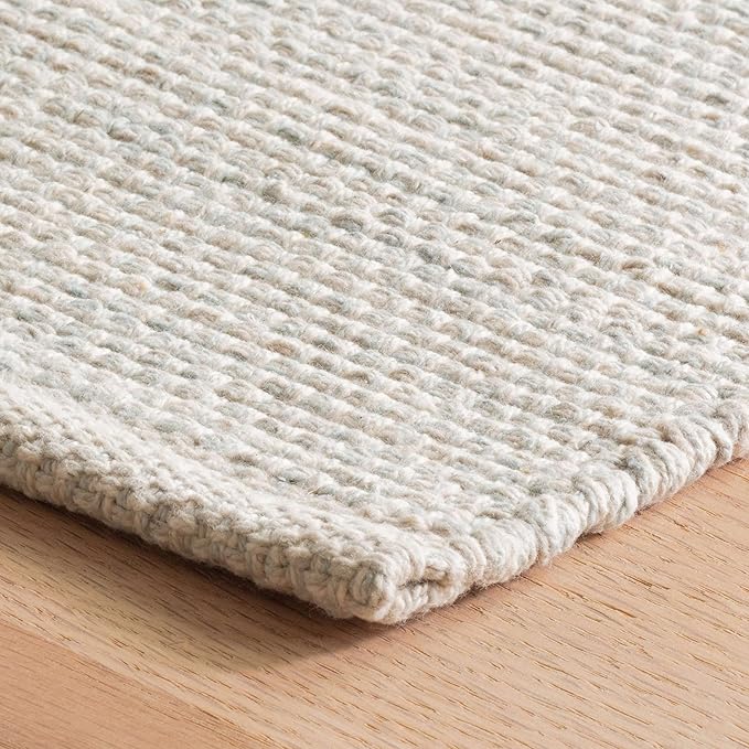 Dash and Albert Marled Cotton Area Rug - 2.5' x 8' Runner Light Blue Solid Handwoven Accent Rug - Durable, High Traffic Areas Hallway, Bedroom, Living Room