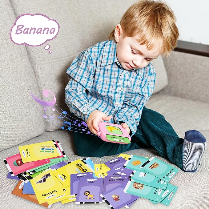 Talking Flash Cards,Kids Toddler Flash Cards with 240 Sight Words,Montessori Toys,Autism Sensory Toys,Speech Therapy Toys,Learning Educational Gifts for Age 1 2 3 4 5 Years Old Boys and Girls