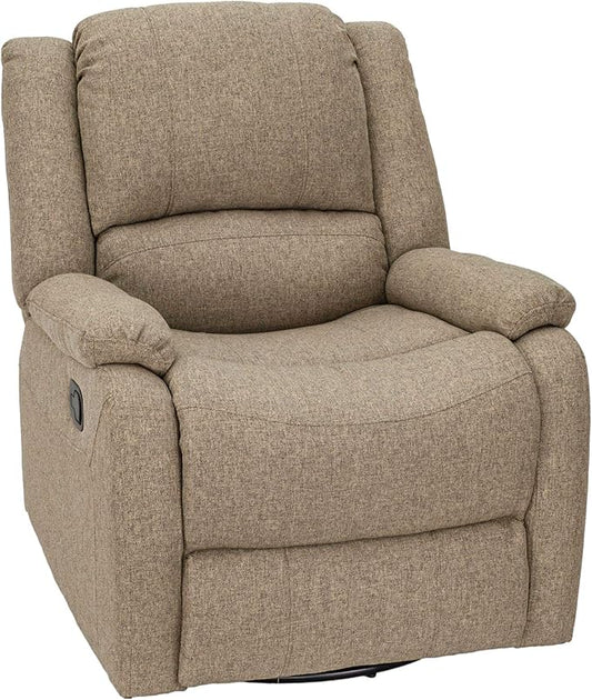 RecPro Charles Collection | 30" Swivel Glider RV Recliner | RV Living Room (Slideout) Chair | RV Furniture | Glider Chair | Oatmeal or Fossil | Cloth (1 Pack, Oatmeal)