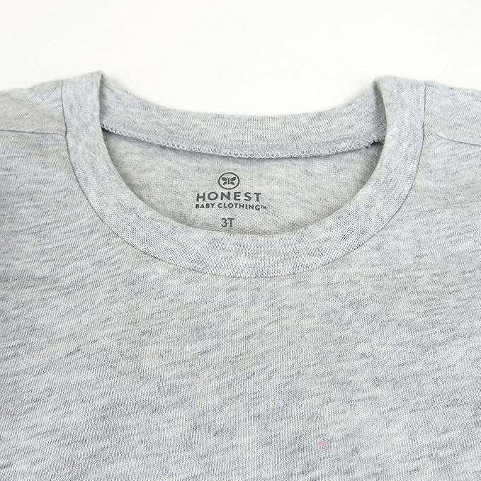 HonestBaby 10-Pack Long Sleeve T Shirts 100% Organic Cotton for Toddler, Boys, Girls