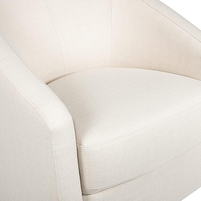 babyletto Madison Swivel Glider in Performance Natural Eco-Twill, Water Repellent & Stain Resistant, Greenguard Gold and CertiPUR-US Certified