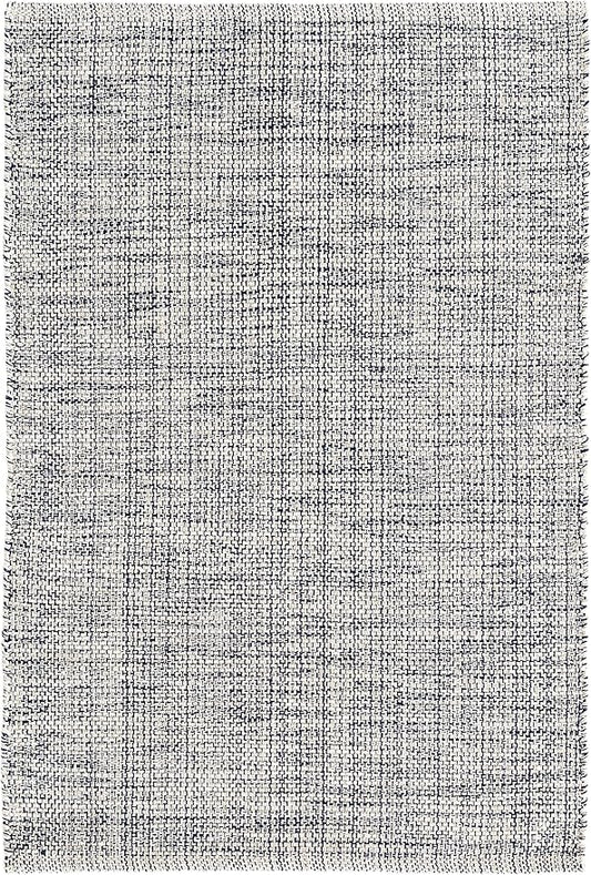 Dash and Albert Marled Cotton Area Rug - 5' x 8' Indigo Solid Handwoven Accent Rug - Durable, Lightweight, High Traffic Areas Hallway, Bedroom, Living Room