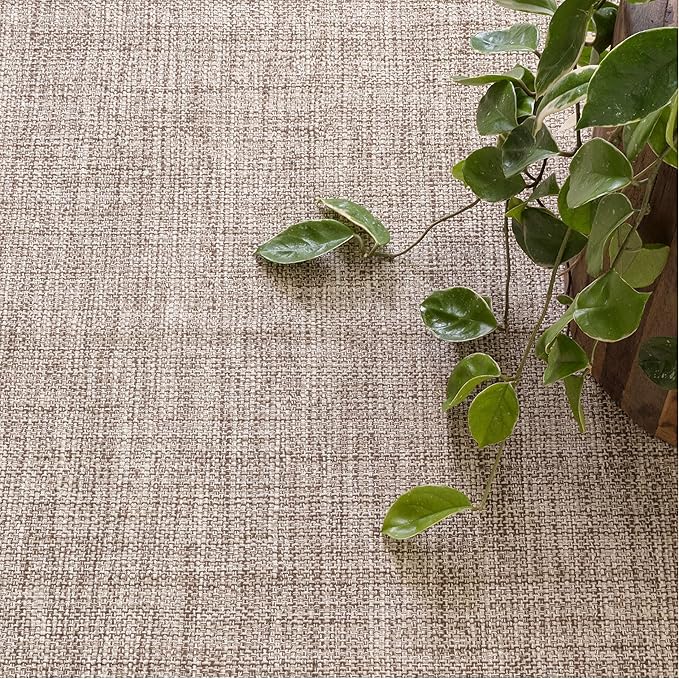 Dash and Albert Marled Cotton Area Rug - 2.5' x 8' Runner Brown Solid Handwoven Accent Rug - Durable, Lightweight, High Traffic Areas Hallway, Stairs, Bedroom