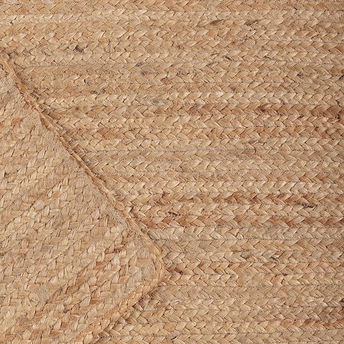 REDEARTH · Rectangular Area Rug - 2'x3' Braided Natural Jute with Non-Skid Backing - Handwoven Boho Rug for Bedroom, Kitchen, Living Room - Farmhouse Aesthetic Home Decor - Durable Handmade Rug