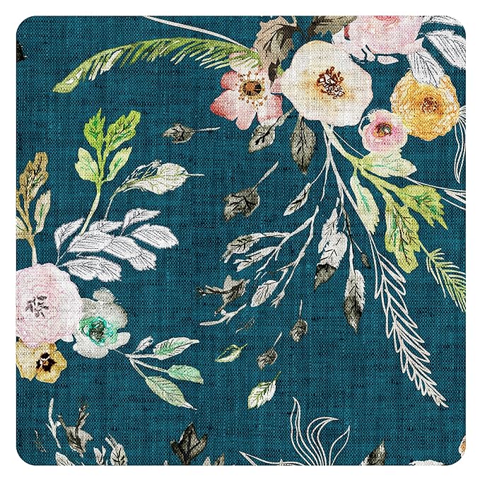 BapronBaby Flutter Boho Floral Bapron - No Neck Tie Safer Bib for Baby & Toddler - Soft Waterproof Stain Resistant - Machine Washable - Sz Baby/Toddler 6m-3T