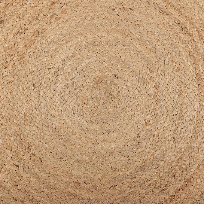 REDEARTH · Round Area Rug - 10 Feet Braided Natural Jute Rug- Artisan Made Reversible Boho Jute Rugs for Bedroom - Kitchen - Living Room - Farmhouse - Aesthetic Home Decor - Handmade Vintage Decor