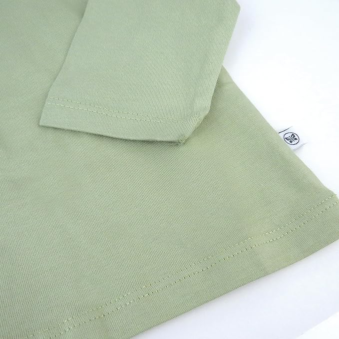 HonestBaby 5-Pack Long Sleeve T Shirts 100% Organic Cotton for Toddler, Little Kids Boys, Girls