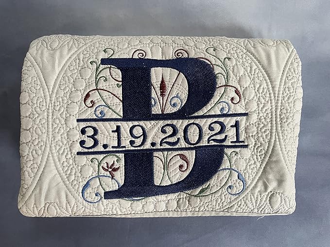 Personalized Baby Blanket Baby Quilt Monogrammed Blankets for Boys and Girls Embroidered Baby Gifts Letter & Date
