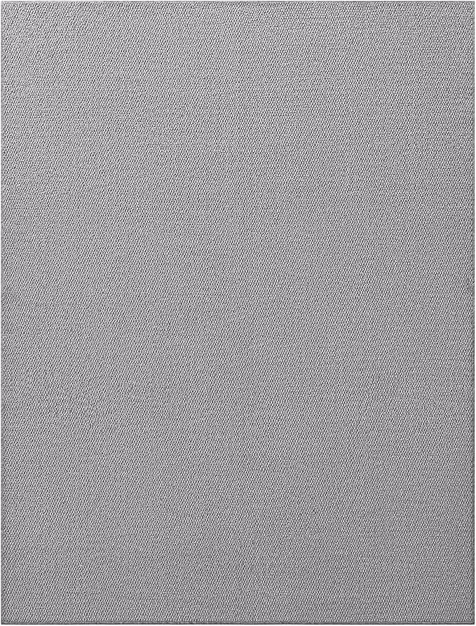 Carvapet 8x10ft Jute Area Rug Modern Boho Gray Carpet with Faux Jute Texture, Low Pile Foldable Non Slip Machine Washable Rug for Living Room Bedroom Decor